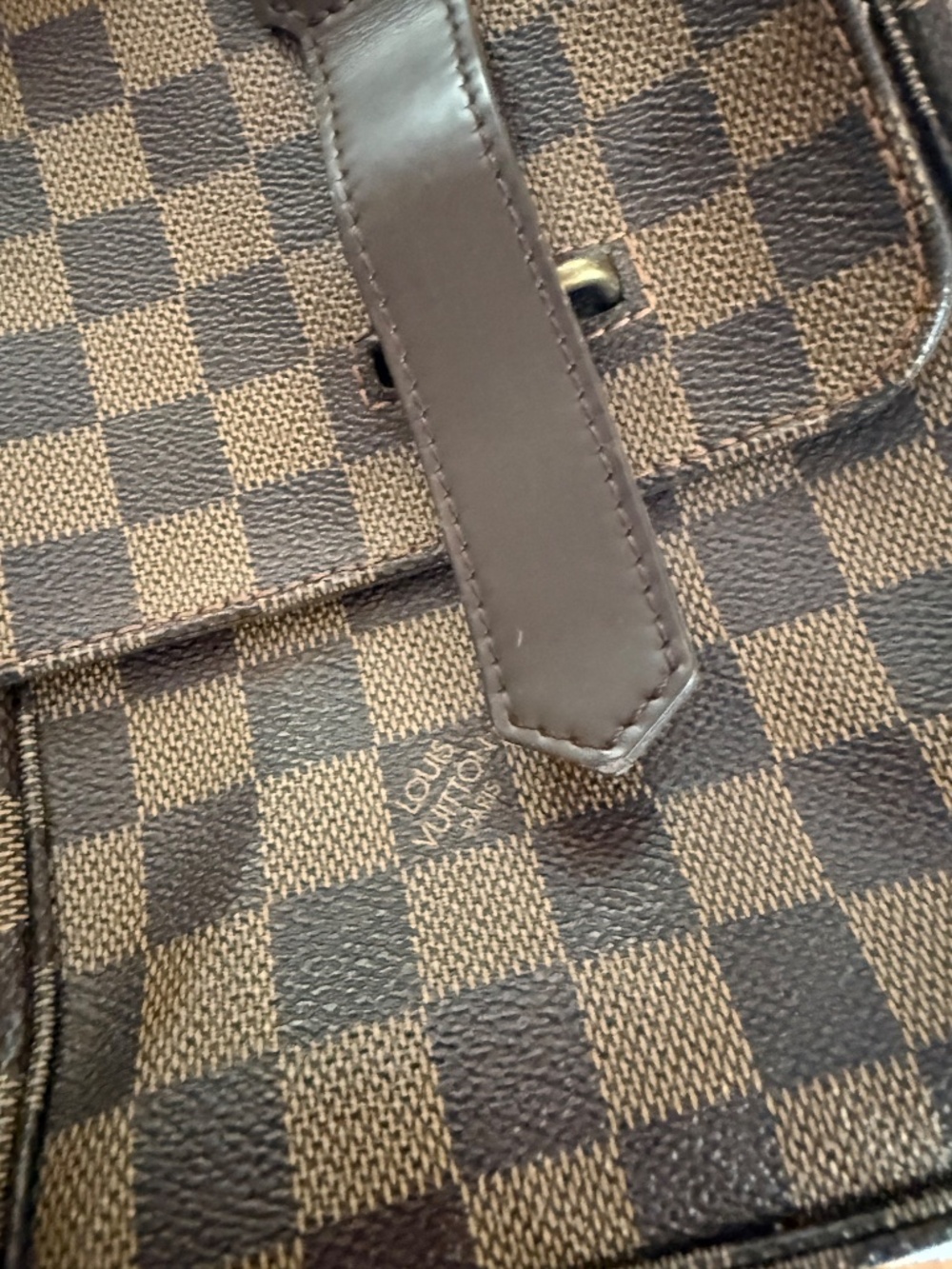LV Louis Vuitton cross body messenger bag vintage briefcase damier ebene - Picture 2 of 11